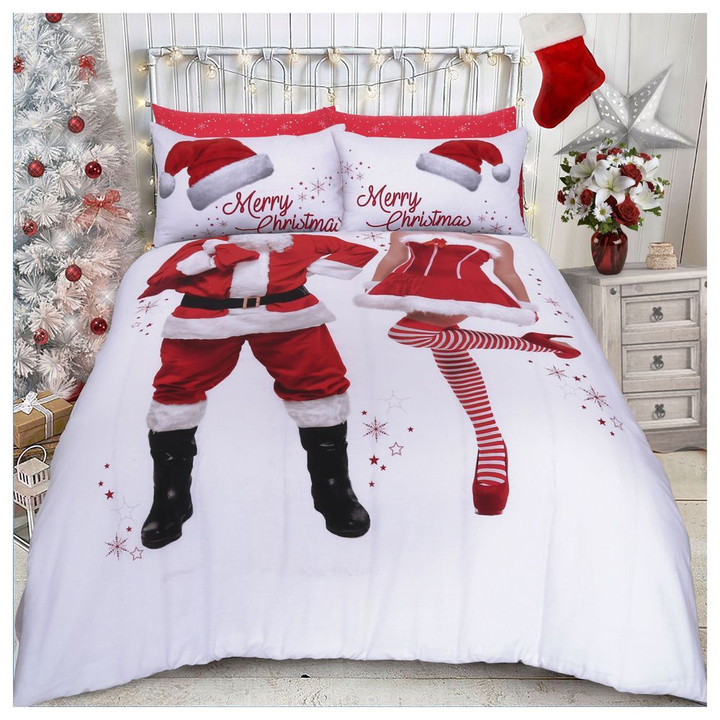 Santa And Mrs Claus Bedding Set All Over Prints