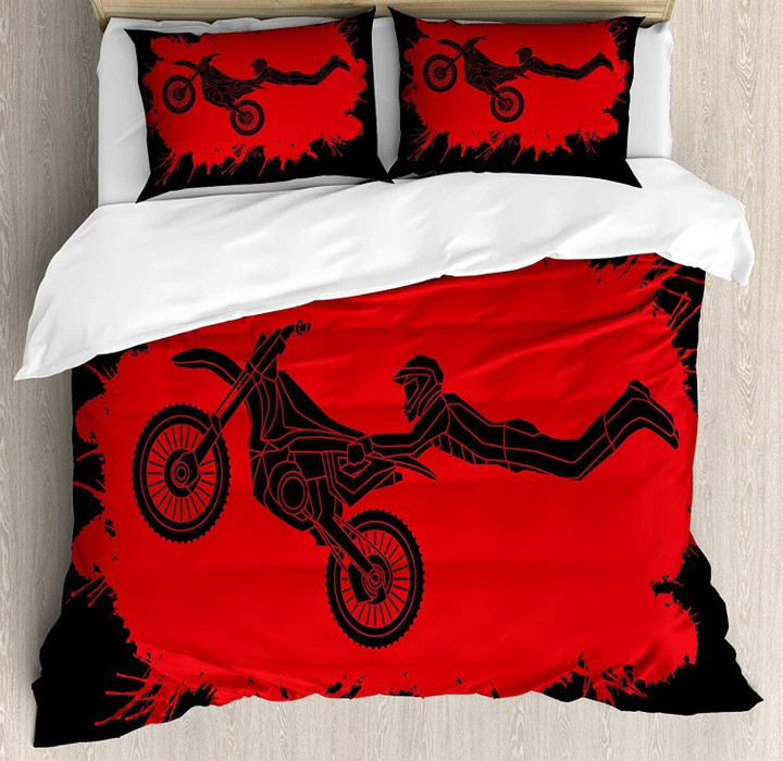 Motorcycle Racing Bedding Set All Over Prints