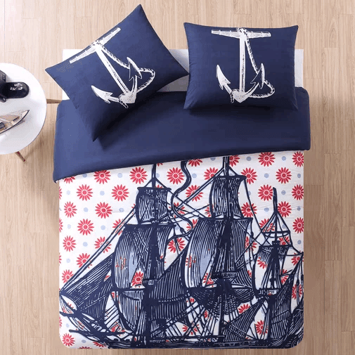 Nautical Sail Bedding Set All Over Prints