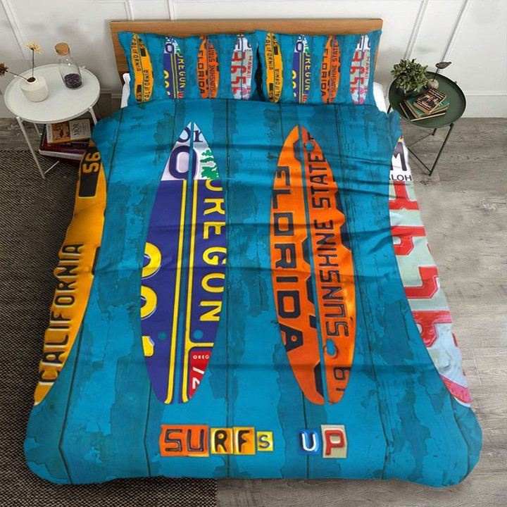 Surfing Board Bedding Set All Over Prints