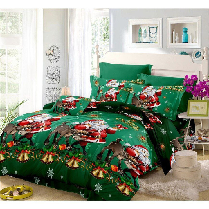 Christmas Santa Claus Bedding Set Iycx