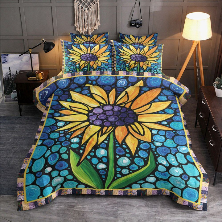 Sunflower Color Dot Artwork Bedding Set All Over Prints