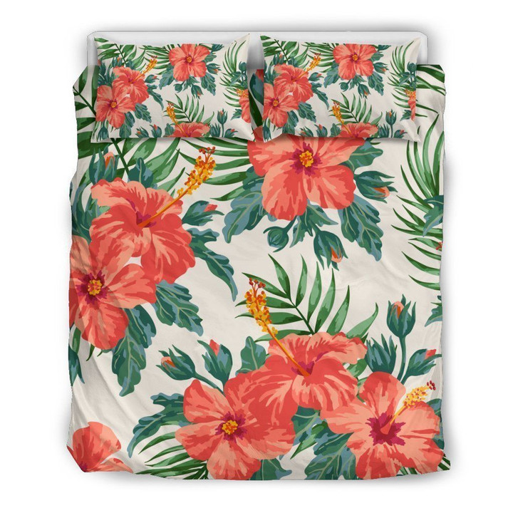 Tropical Hibiscus Blossom Bedding Set All Over Prints
