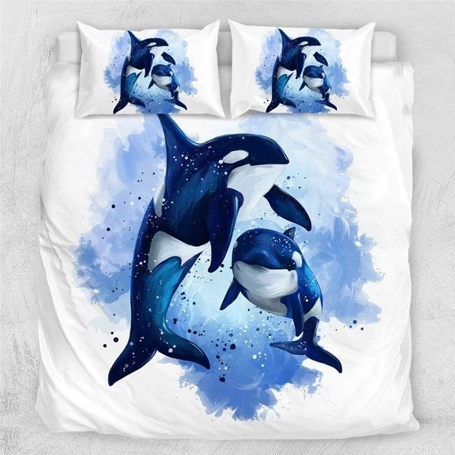 Orcinus Ocean Blue Bedding Set All Over Prints