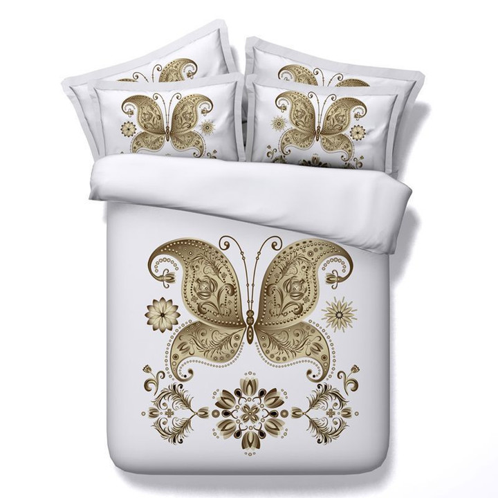 Golden Butterfly Bedding Set All Over Prints
