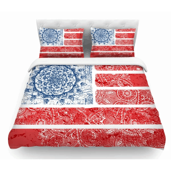 Americana Mandala Flag Bedding Set All Over Prints