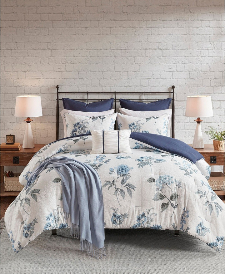 Blue Zennia Flower Bedding Set All Over Prints