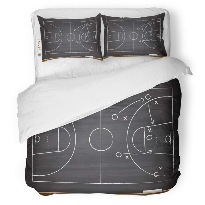 Court Chalk Basketball Bedding Set All Over Prints