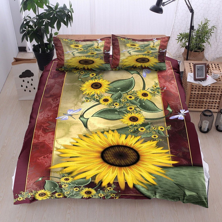Sunflower And Butterfly In Garden Bedding Set All Over Prints