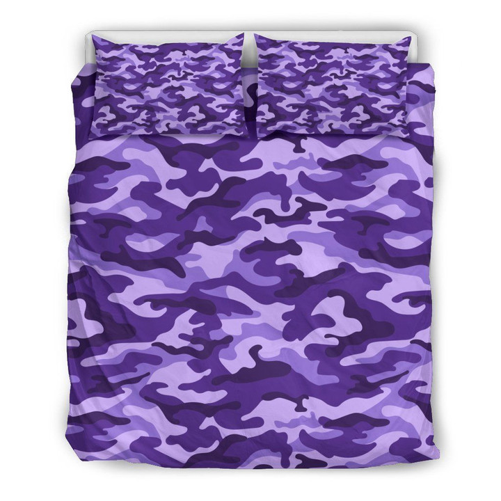 Purple Camouflage Bedding Set All Over Prints