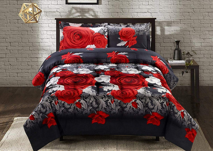 Red Rose Bedding Set Iy