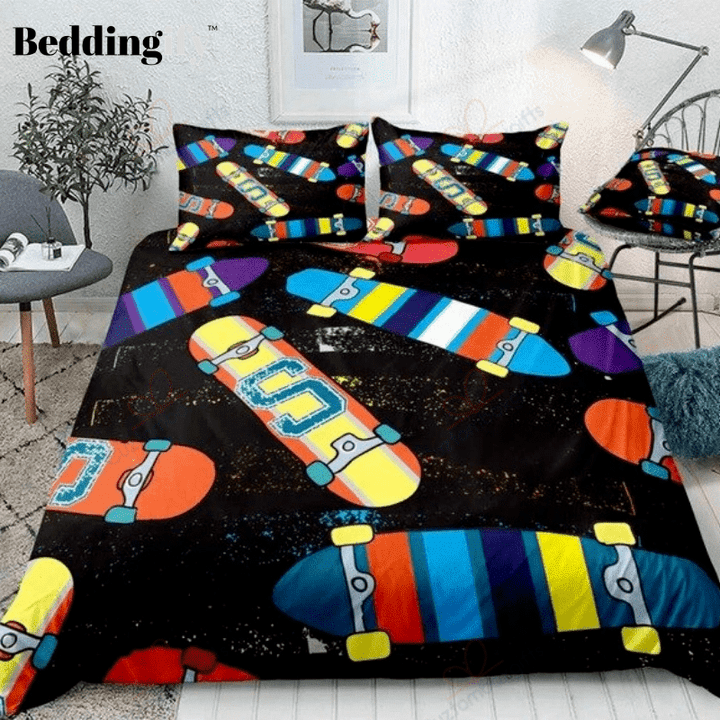 Colorful Skateboard Bedding Set (Duvet Cover & Pillow Cases)