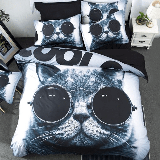 Cat Bedding Set (Duvet Cover & Pillow Cases)