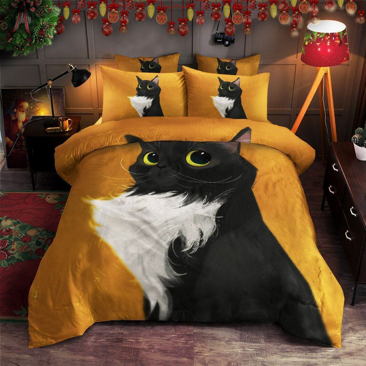 Cat Cotton Bed Sheets Spread Comforter Duvet Cover Bedding Sets