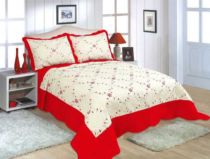 Christmas Snowflake Cotton Bed Sheets Spread Comforter Duvet Cover Bedding Sets