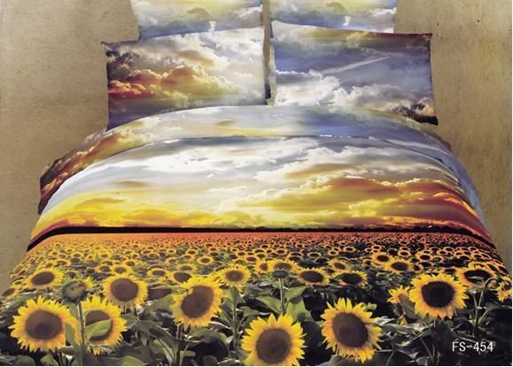 Sunflowers Cotton Bed Sheets Spread Comforter Duvet Cover Bedding Sets