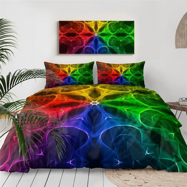 Chakra Mandala Cotton Bed Sheets Spread Comforter Duvet Cover Bedding Sets