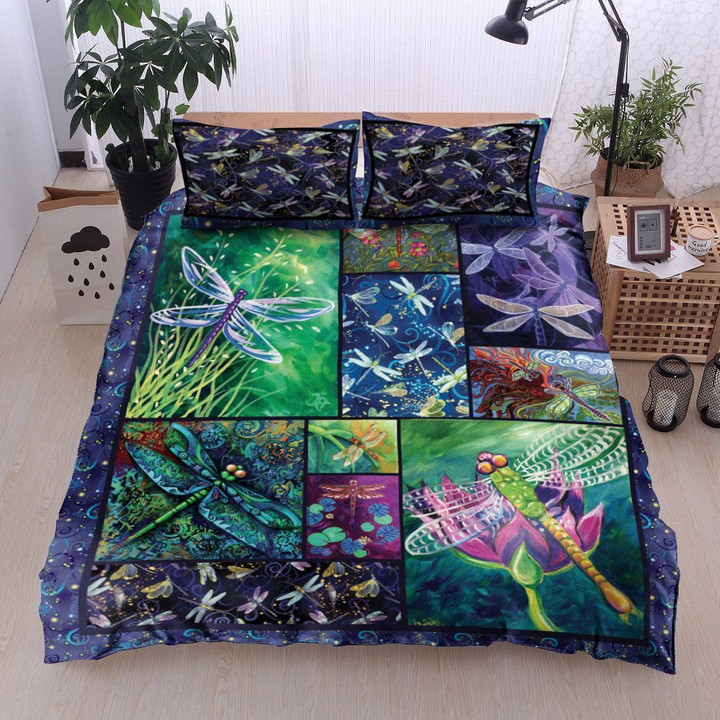 Dragonfly Cotton Bed Sheets Spread Comforter Duvet Cover Bedding Sets