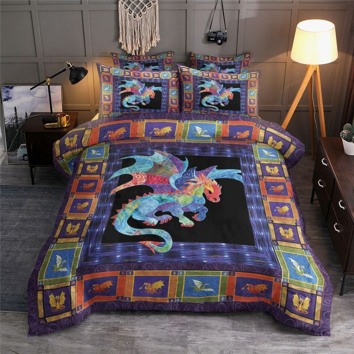 Dragon Cotton Bed Sheets Spread Comforter Duvet Cover Bedding Sets
