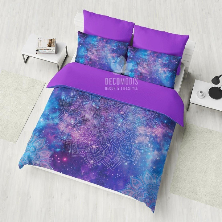 Galaxy Bedding, Purple Nebula Duvet Cover Bedding Set