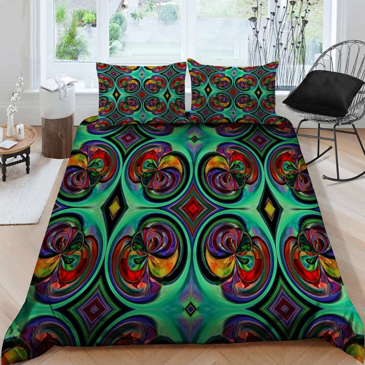 Colorful Cotton Bed Sheets Spread Comforter Duvet Cover Bedding Sets