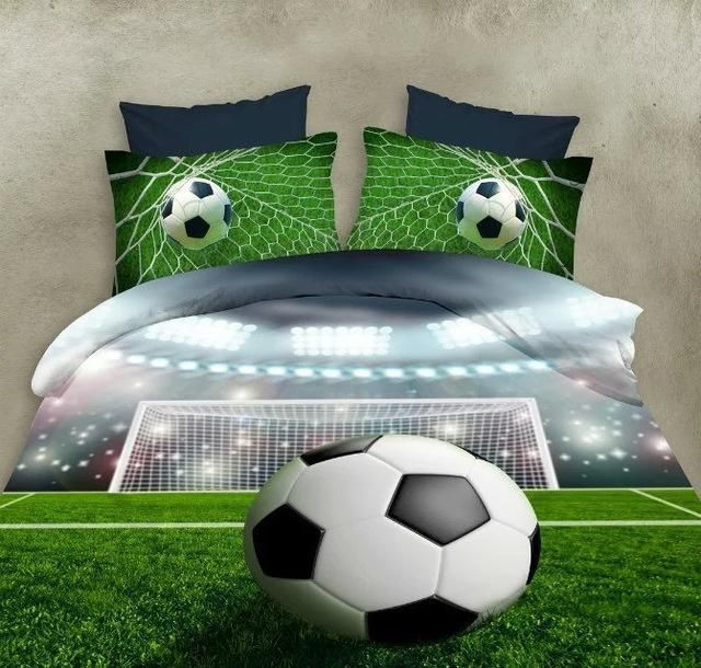 Soccer Cotton Bed Sheets Spread Comforter Duvet Cover Bedding Sets
