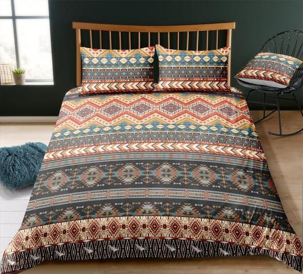 Indian Inspired - Blackfeet Aztec Cotton Bed Sheets Spread Comforter Duvet Cover Bedding Sets