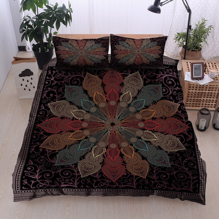 Mandala Cotton Bed Sheets Spread Comforter Duvet Cover Bedding Sets