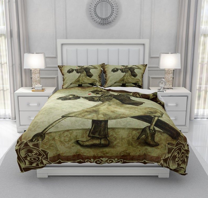 Grunge Skull Cotton Bed Sheets Spread Comforter Duvet Cover Bedding Sets