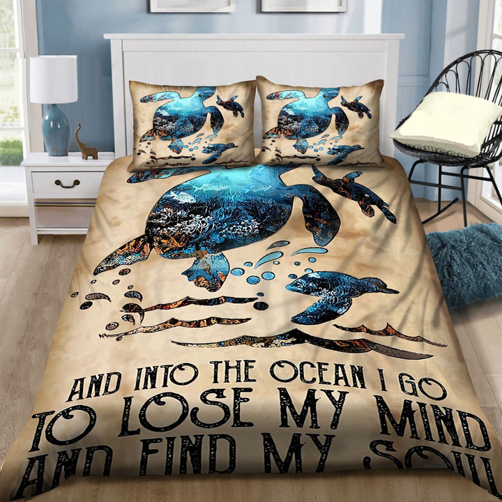 Into The Ocean I Go To Lose My Mind And Find My Soul Cotton Bed Sheets Spread Comforter Duvet Cover Bedding Sets