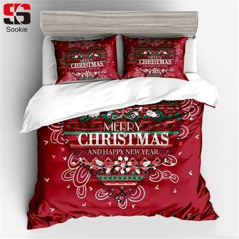 Merry Christmas Cotton Bed Sheets Spread Comforter Duvet Cover Bedding Sets