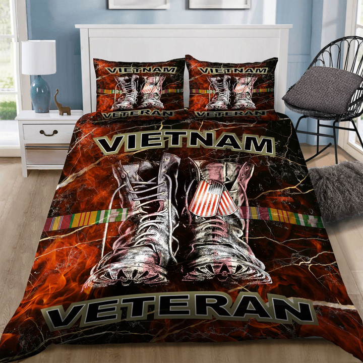 Vietnam Veteran Cotton Bed Sheets Spread Comforter Duvet Cover Bedding Sets