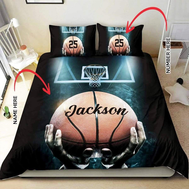 Personalized Basketball Court Cotton Bed Sheets Spread Comforter Duvet Cover Bedding Sets