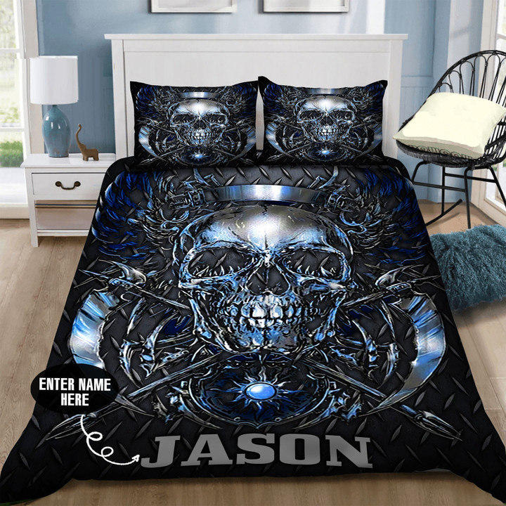 Skull Personalized Bedding Set Qa