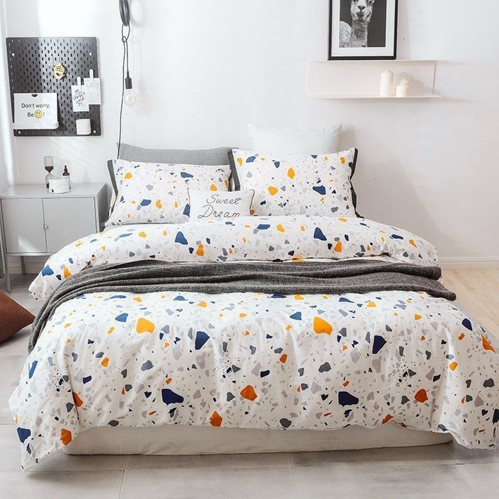 Colorful Geometric Abstract Unique Fancy Bedding Set Iy