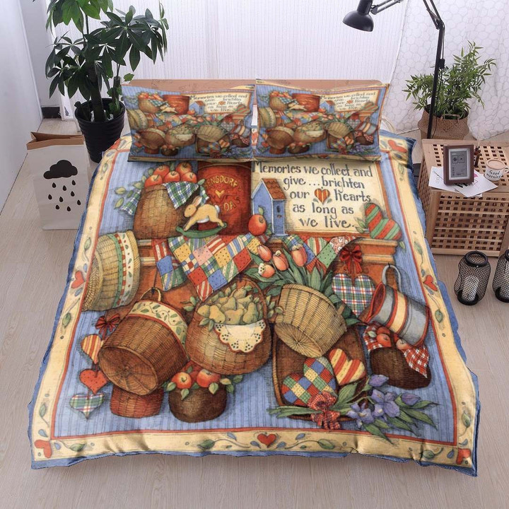 Harvest Rattan Basket Memories We Collect And Give Cotton Bed Sheets Spread Comforter Duvet Cover Bedding Sets Perfect Gifts For Farmer
