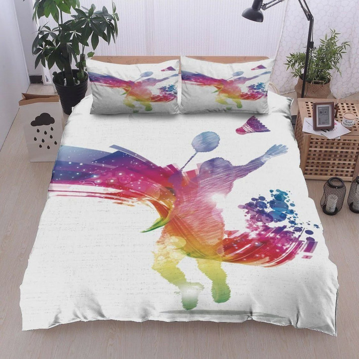 Colorful Badminton Cotton Bed Sheets Spread Comforter Duvet Cover Bedding Sets