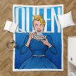 Queen. Young woman drinking tea. - Pop Art Sherpa Fleece Blanket