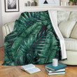 Watercolor Tropical Leaf Cla0810501F Sherpa Fleece Blanket