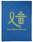 My Granddaughter'S Fight Is My Fight Yellow Ribbon Fleece Blanket