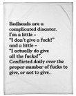 Redheads Are A Complicated Disaster Fleece Blanket