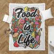 Food is Life - Pop Art Sherpa Fleece Blanket
