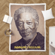 Morgan Freeman - Retro Portraits Sherpa Fleece Blanket