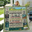 Camping Rules Happy Camper Quilt Blanket Blanket WN1610160