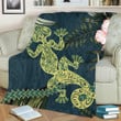 FamilyGater Blanket - Polynesian Hibiscus MoĘťo-Ęťala Premium Blanket - Gecko World AH JR