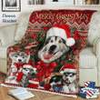 Christmas Begins With Husky Custom Fleece Blanket