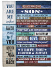 Viticstore™ Letter Blanket To Son - My Sunshine - wooden style 60x80in fleece blanket gifts for son family gift blanket gift ideas unique gifts