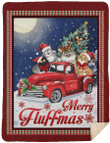 Viticstore™ Merry Catmas - 3D size large Fleece Blanket gift fleece blanket gift ideas Christmas Presents