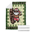 FamilyGater Blanket - Hawaiian Quilt Christmas - Santa Claus Surf Premium Blanket - AH J8