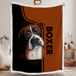 Boxer Dog Sherpa Blanket W2609124